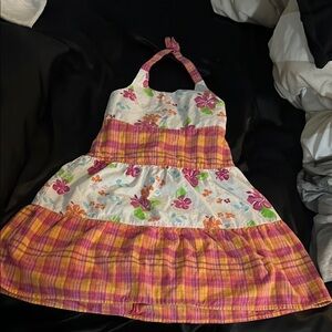 Colorful Floral Halter Dress